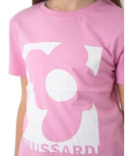 TRUSSARDI GRIGES Set t-shirt e bermuda pink/grey melange - Tute bambini - 2