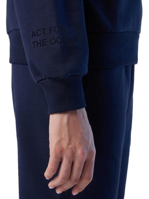 WE ALL HAVE A CHOICE Felpa in cotone navy blue - Felpe Donna