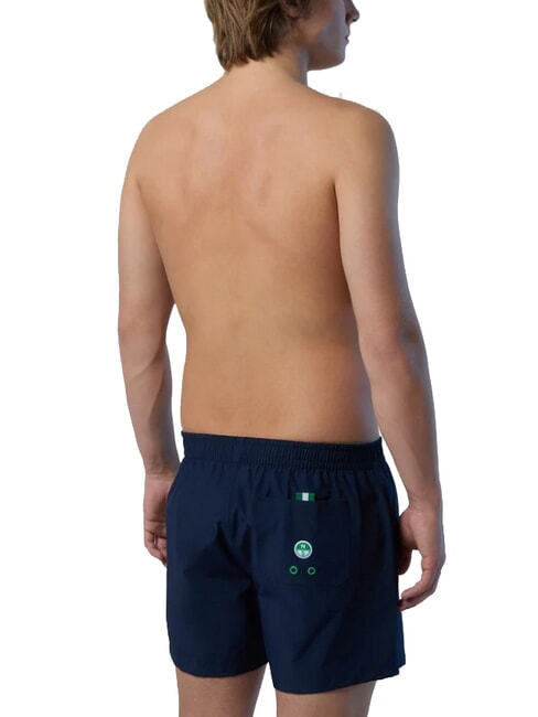 VOLLEY Costume boxer logo laterale navy blue - Costumi da bagno Uomo