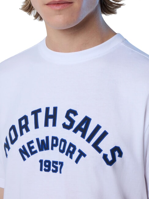 NEWPORT T-shirt in cotone logo arco white - T-shirt Uomo