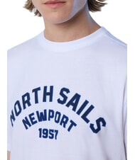 NORTH SAILS NEWPORT T-shirt in cotone logo arco white - T-shirt Uomo - 3