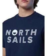 NORTH SAILS LINE PRINT T-shirt in cotone maxi stampa navy blue - T-shirt Uomo - 3