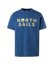 NORTH SAILS LINE PRINT T-shirt in cotone maxi stampa dark denim - T-shirt Uomo - 4