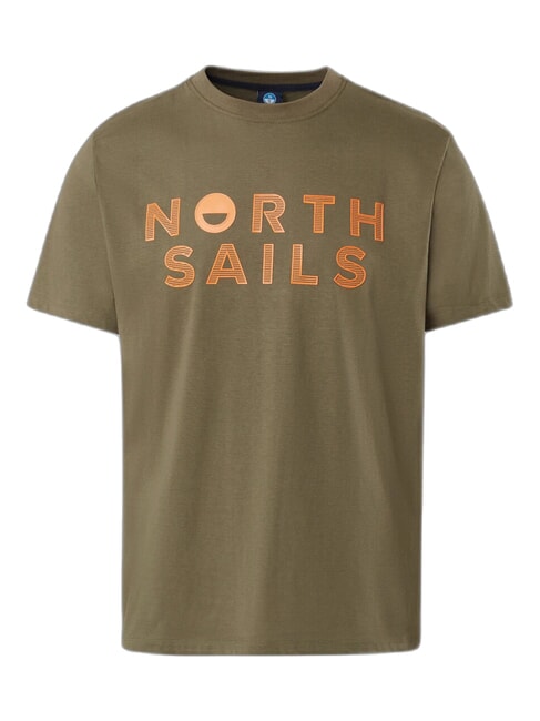 LINE PRINT T-shirt in cotone maxi stampa dusty olive - T-shirt Uomo