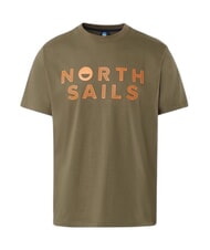 NORTH SAILS LINE PRINT T-shirt in cotone maxi stampa dusty olive - T-shirt Uomo - 4