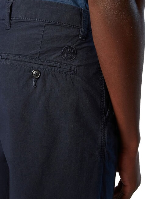 FREEDOM Pantaloni corti chino in cotone stretch navy blue - Pantaloni Uomo