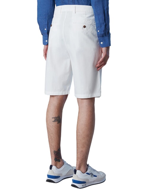 FREEDOM Pantaloni corti chino in cotone stretch white - Pantaloni Uomo