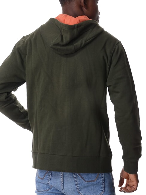 LOGO Felpa full zip con cappuccio forest green - Felpe Uomo