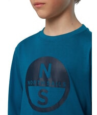 NORTH SAILS GRAPHIC KIDS Maglia manica lunga in cotone water green - T-shirt Bambino - 3