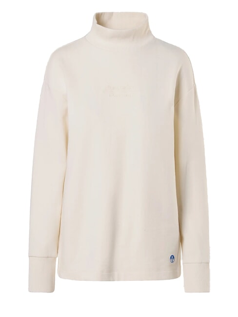 BASIC Felpa dolcevita in cotone marshmallow - Felpe Donna