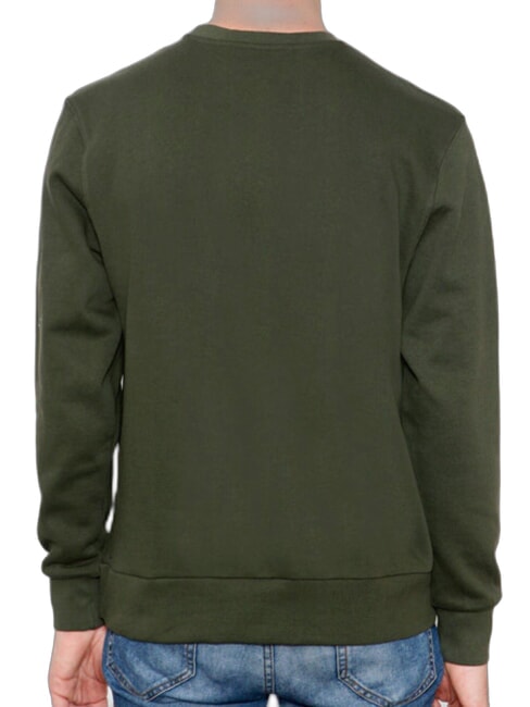 GRAPHIC Felpa girocollo in cotone forest green - Felpe Uomo