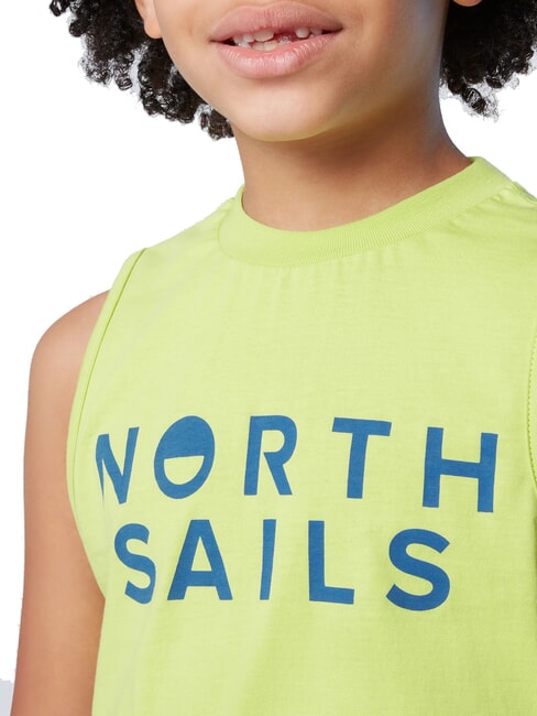 PRINTED KIDS Maglia giromanica in cotone acid lime - T-shirt Bambino