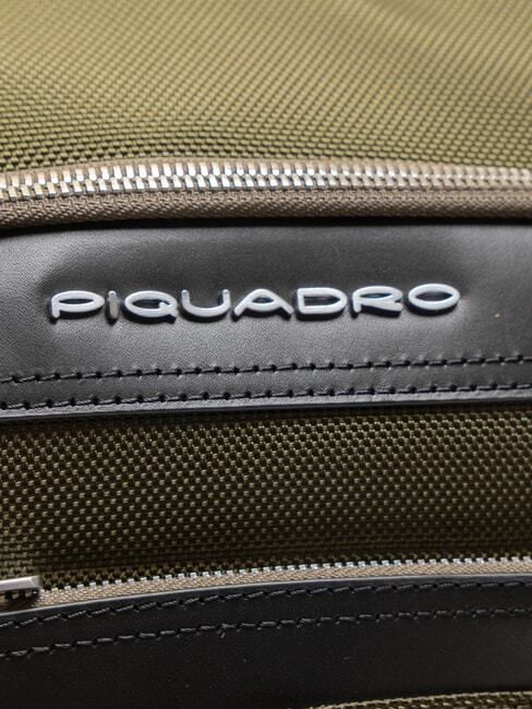 LINK Zaino in pelle e tessuto, porta pc 15.6" VERDE - Zaini da lavoro porta PC