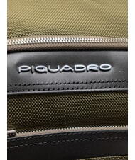 PIQUADRO LINK Zaino in pelle e tessuto, porta pc 15.6" VERDE - Zaini da lavoro porta PC - 3