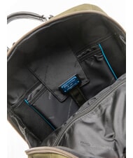 PIQUADRO LINK Zaino in pelle e tessuto, porta pc 15.6" VERDE - Zaini da lavoro porta PC - 5