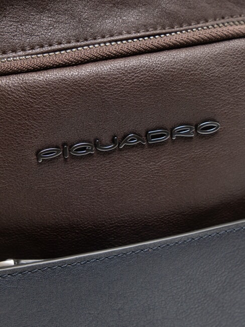 BLACK SQUARE Borsello zaino monospalla pelle blu/testa di moro - Zaini da lavoro porta PC