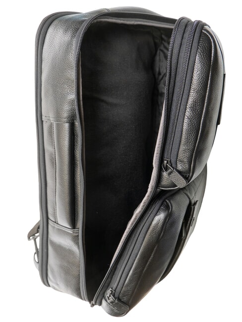 P15 PLUS Zaino in pelle porta pc 17" Nero - Zaini da lavoro porta PC