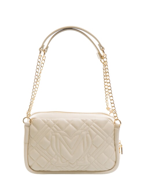 QUILTED Borsa a spalla manici catena avorio - Borse Donna