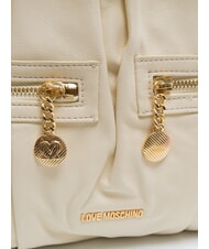 LOVE MOSCHINO ZIPPER Borsa a spalla avorio - Borse Donna - 3