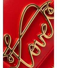 LOVE MOSCHINO CURSIVE LOGO Borsa a spalla con tracolla ROSSO - Borse Donna - 3
