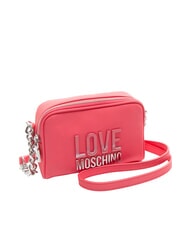 LOVE MOSCHINO BIG LETTERING Mini Bag a tracolla fuxia - Borse Donna - 2