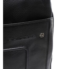 PIQUADRO VIBE Borsello monospalla in pelle Nero - Tracolle Uomo - 4