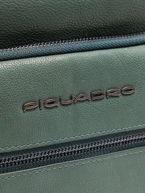 RHINO Zaino monospalla in pelle VERDE - Zaini da lavoro porta PC