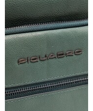 PIQUADRO RHINO Zaino monospalla in pelle VERDE - Zaini da lavoro porta PC - 3