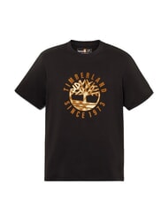 TIMBERLAND HOLIDAY FRONT GRAPHIC T-Shirt in cotone NERO - T-shirt Uomo - 4