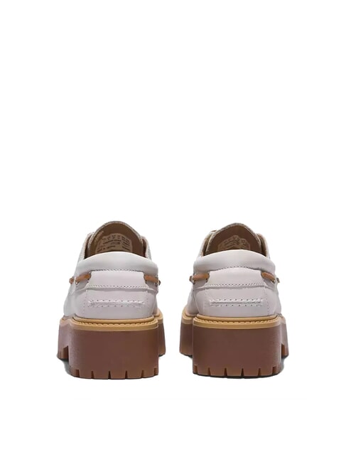 STONE STREET  Scarpe da barca a suola alta white full grain - Scarpe Donna