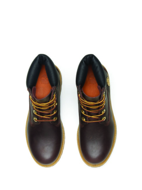 PREMIUM 6 INCH  Stivaletti imbottiti in pelle dk brown full grain w blk - Scarpe Donna