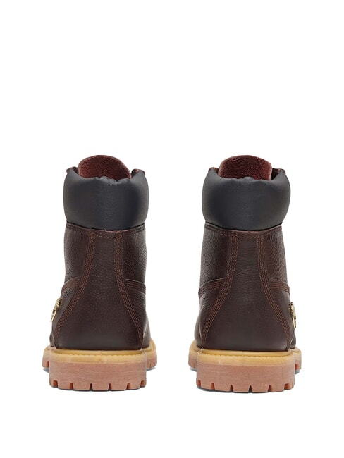 PREMIUM 6 INCH  Stivaletti imbottiti in pelle dk brown full grain w blk - Scarpe Donna