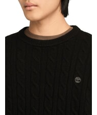 TIMBERLAND P-B LAMBWOOL Maglione girocollo in misto lana black/pavement - Maglie Uomo - 3