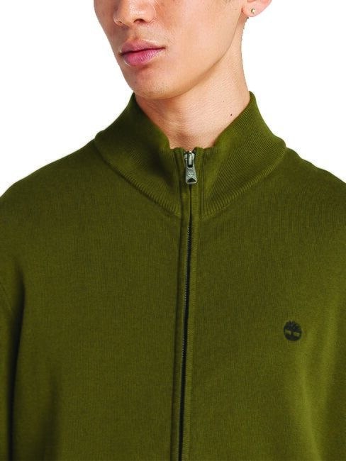 WILLIAMS RIVER Maglione con zip darkoliv - Maglie Uomo