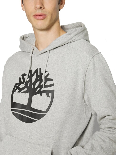 TREE LOGO Felpa con cappuccio medium grey heather - Felpe Uomo