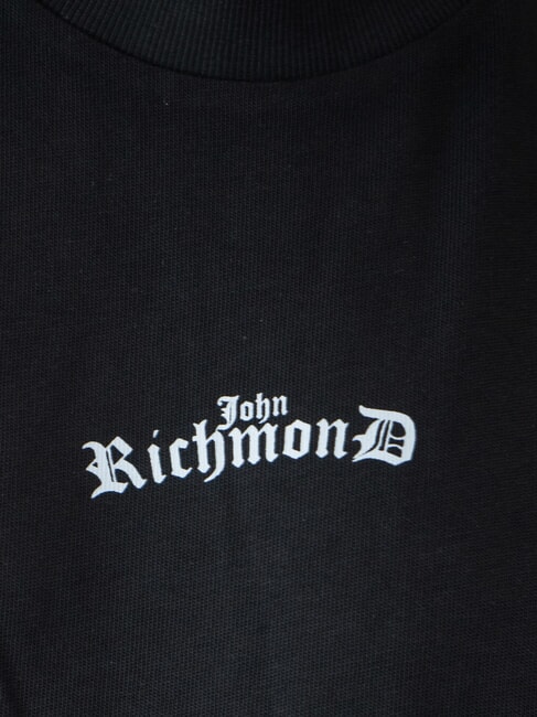 SANGARIS T-shirt in cotone con logo black/grey melage - T-shirt Uomo