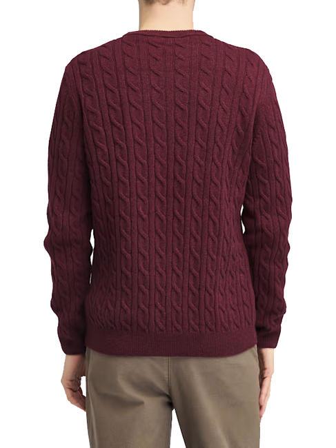 P-B LAMBWOOL Maglione girocollo in misto lana cordovanheather - Maglie Uomo