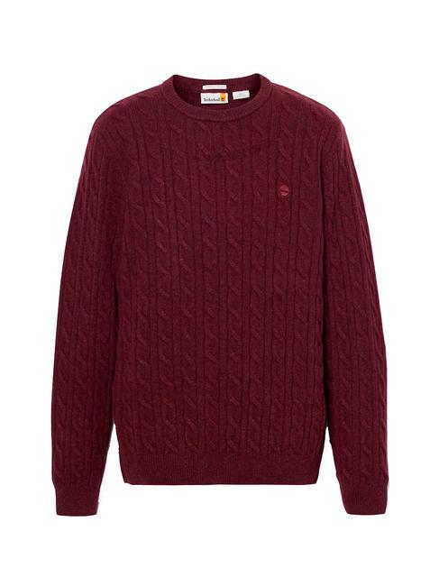 P-B LAMBWOOL Maglione girocollo in misto lana cordovanheather - Maglie Uomo