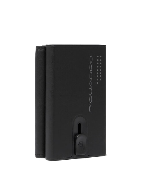 URBAN Portafoglio in pelle compatto con slider Nero - Portafogli Uomo