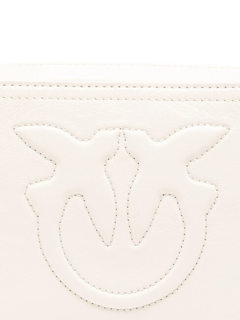 CARRIE Borsa camera case in pelle con logo in rilievo bianco seta-brushed silver - Borse Donna