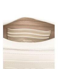 PINKO CARRIE Borsa camera case in pelle con logo in rilievo bianco seta-brushed silver - Borse Donna - 4