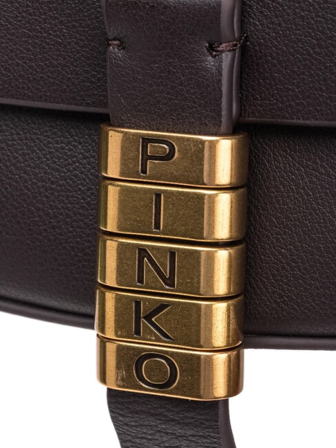 SADDLE Borsa a tracolla media in pelle con patta marrone moro-mix gal. gold-nik - Borse Donna