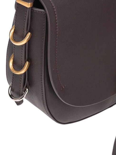SADDLE Borsa a tracolla media in pelle con patta marrone moro-mix gal. gold-nik - Borse Donna