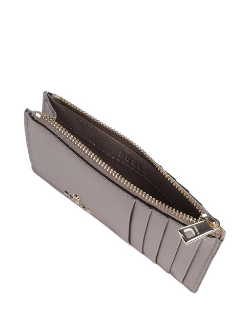 CAMELIA Portafoglio piatto in pelle stucco gray - Portafogli Donna