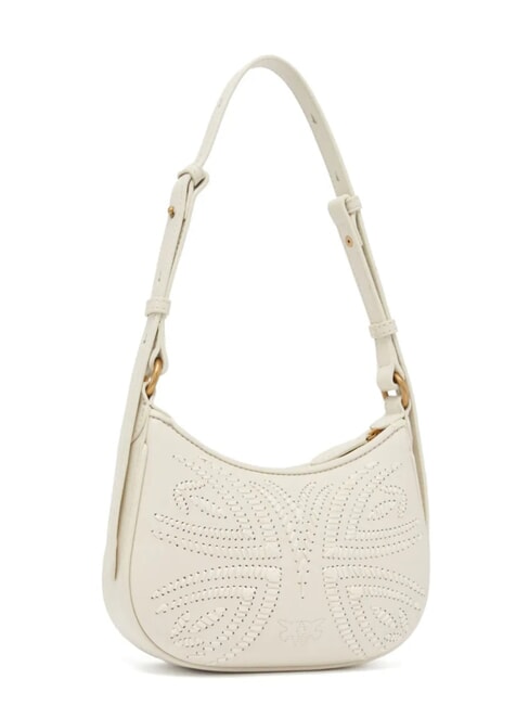 HALF MOON BABY Borsa a spalla bianco seta-antique gold - Borse Donna
