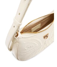 PINKO HALF MOON BABY Borsa a spalla bianco seta-antique gold - Borse Donna - 4