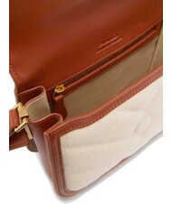 PINKO LOVE BOX BAG Borsa mini in canvas a tracolla beige/marrone-antique gold - Borse Donna - 4