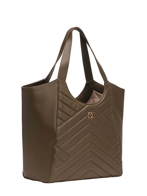 PUZZLE Borsa a spalla in pelle impunturata scricciolo-antique gold - Borse Donna