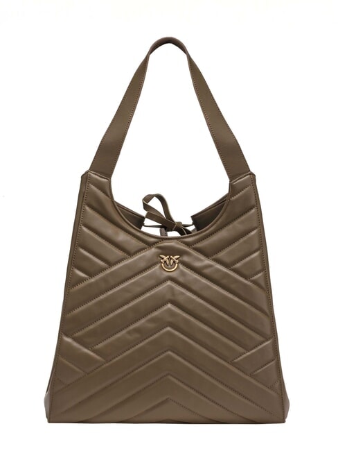 PUZZLE Borsa a spalla in pelle impunturata scricciolo-antique gold - Borse Donna