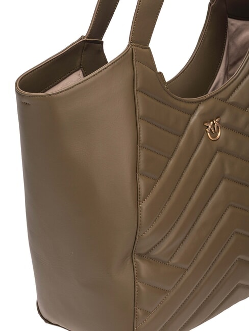 PUZZLE Borsa a spalla in pelle impunturata scricciolo-antique gold - Borse Donna